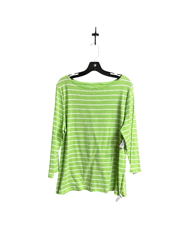 Limited Time Discount Top Long Sleeve By Talbots In Striped Pattern, Size: Xl