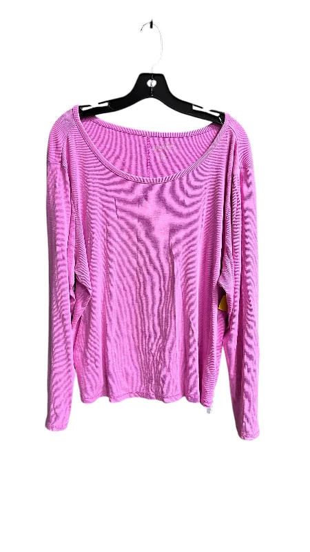 Deal Explosion Top Long Sleeve By Universal Thread In Pink, Size: 3x