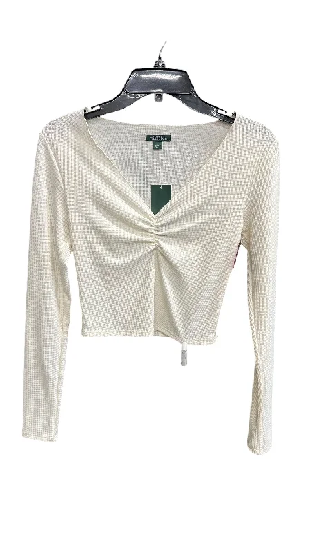 Bargain Prices Top Long Sleeve By Wild Fable In White, Size: Xs