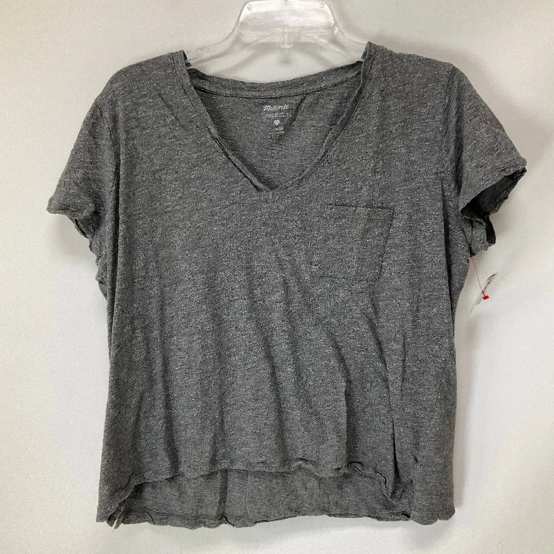 Great Deals Top Short Sleeve Basic By Madewell In Grey, Size: 1x