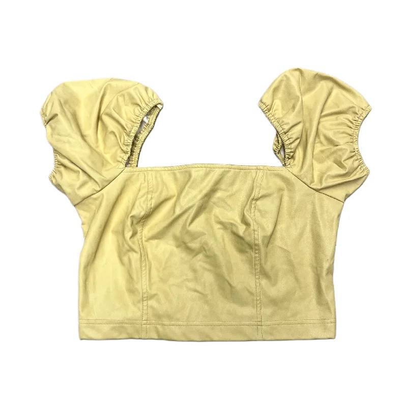 Instant Discount Top Short Sleeve By 7 For All Mankind In Yellow, Size: S