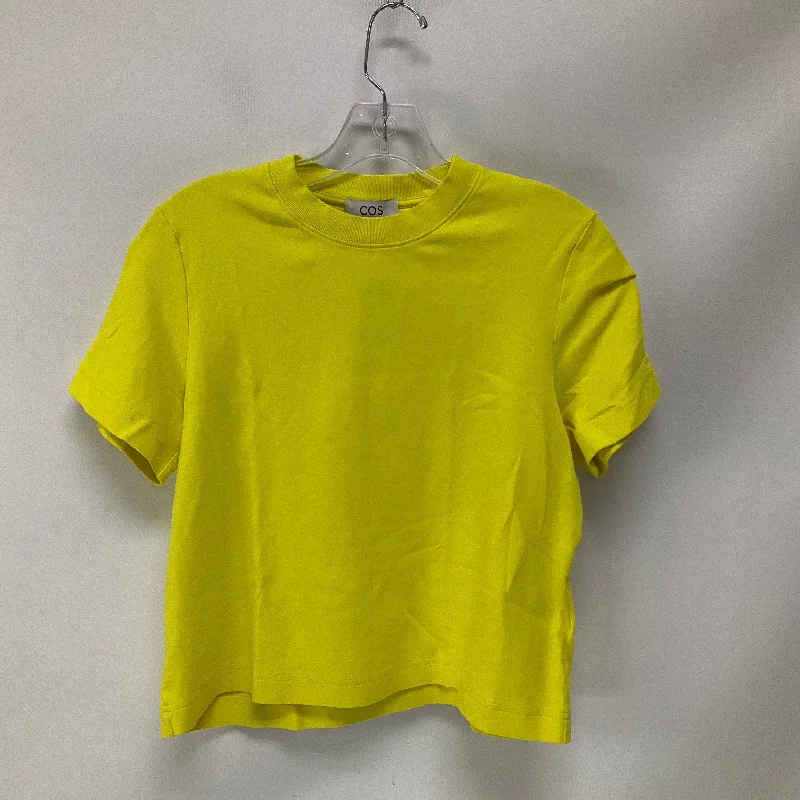 Warehouse Sale Top Short Sleeve By Cos In Yellow, Size: M