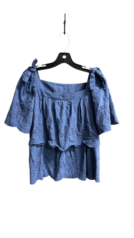 Amazing Deals Top Short Sleeve By Hayden La In Blue, Size: M