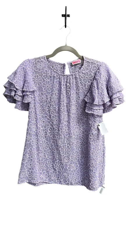 Clearance Event Top Short Sleeve By Kate Spade In Purple, Size: S