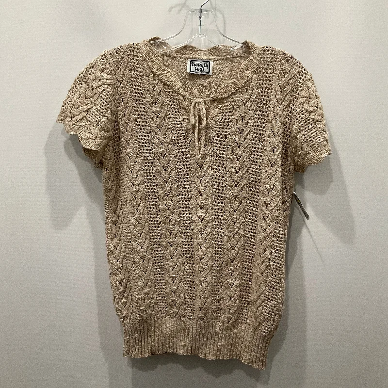Customer Appreciation Sale Top Short Sleeve By Keneth Too In Beige, Size: S