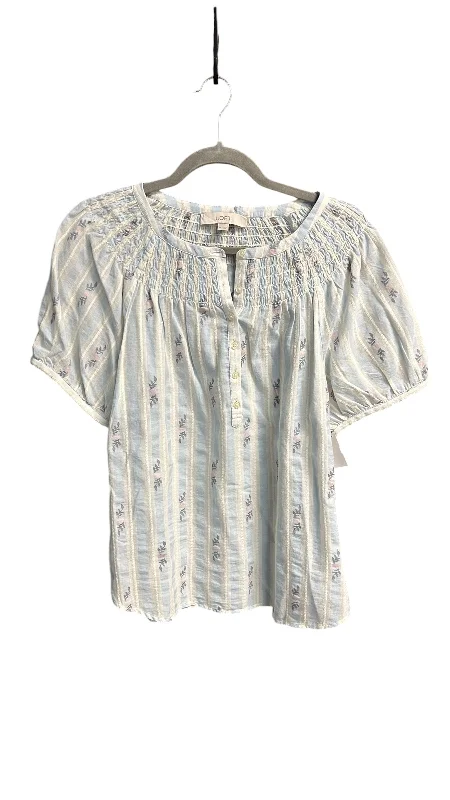 The Best Prices Top Short Sleeve By Loft In Blue, Size: M