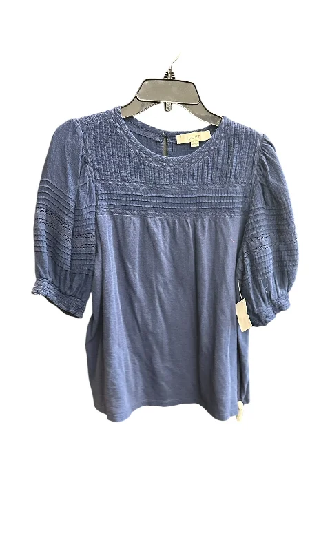 Super Deal Top Short Sleeve By Loft In Navy, Size: Xl