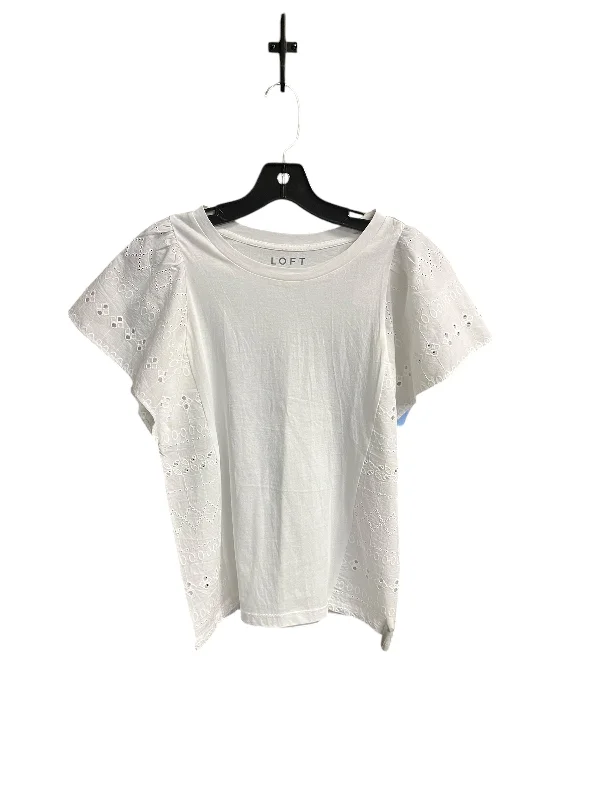 Clearance Event Top Short Sleeve By Loft In White, Size: Xs