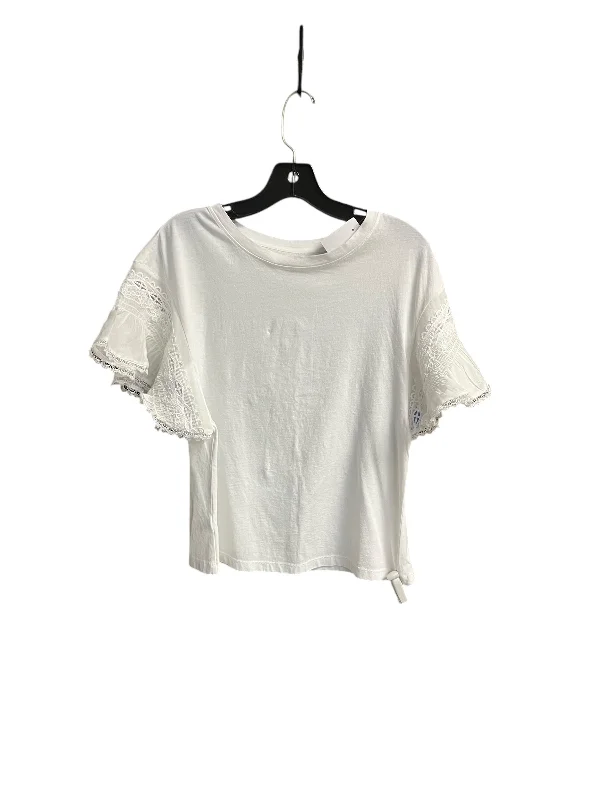 Price Drop Top Short Sleeve By Loft In White, Size: Xs