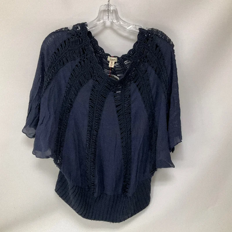 Blowout Sale Top Short Sleeve By Tiny In Navy, Size: M