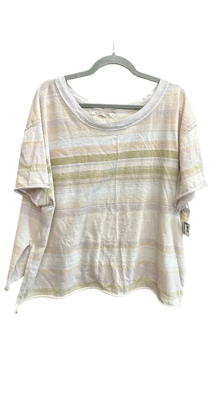 Special Offer Top Short Sleeve By We The Free In Striped Pattern, Size: Xl