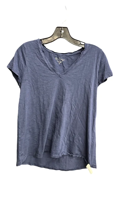 Instant Discount Top Short Sleeve Designer By Lilly Pulitzer In Navy, Size: S