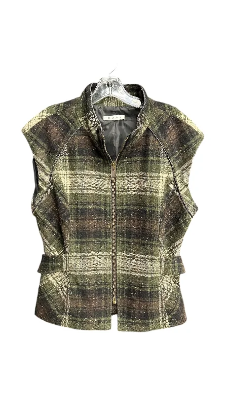 Online Specials Vest Fleece By Cabi In Plaid Pattern, Size: M