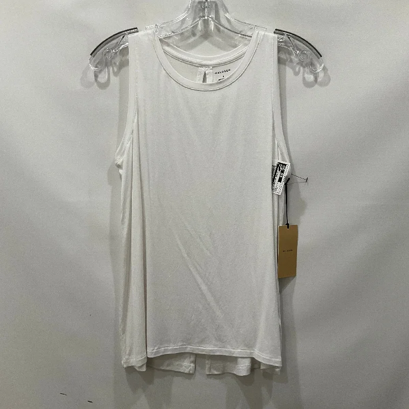 Exclusive Preview White Top Sleeveless Basic Halogen, Size S