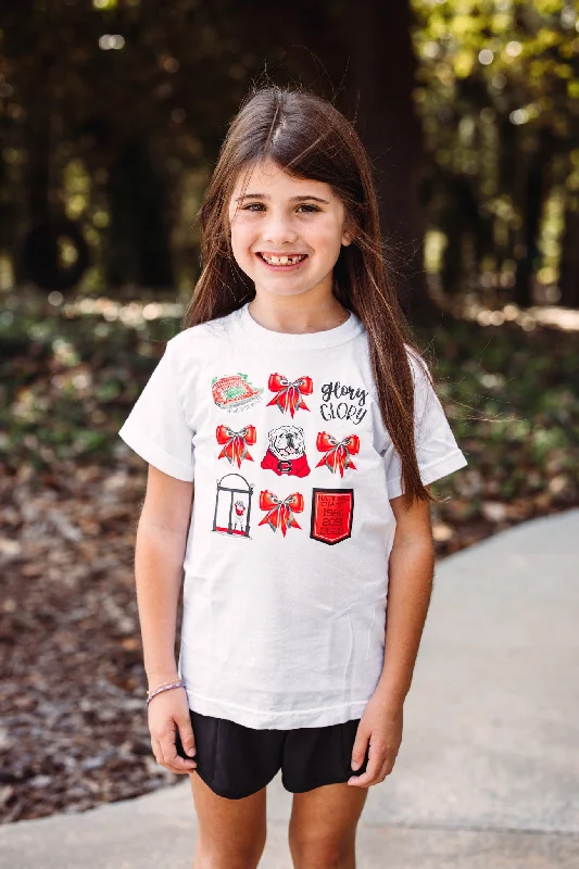 Reduced Prices Youth Glory Glory Bow White T-Shirt