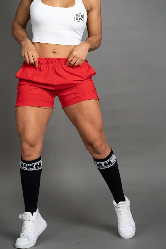 Deal of the Day HEIST | Women's Gym Shorts | Red