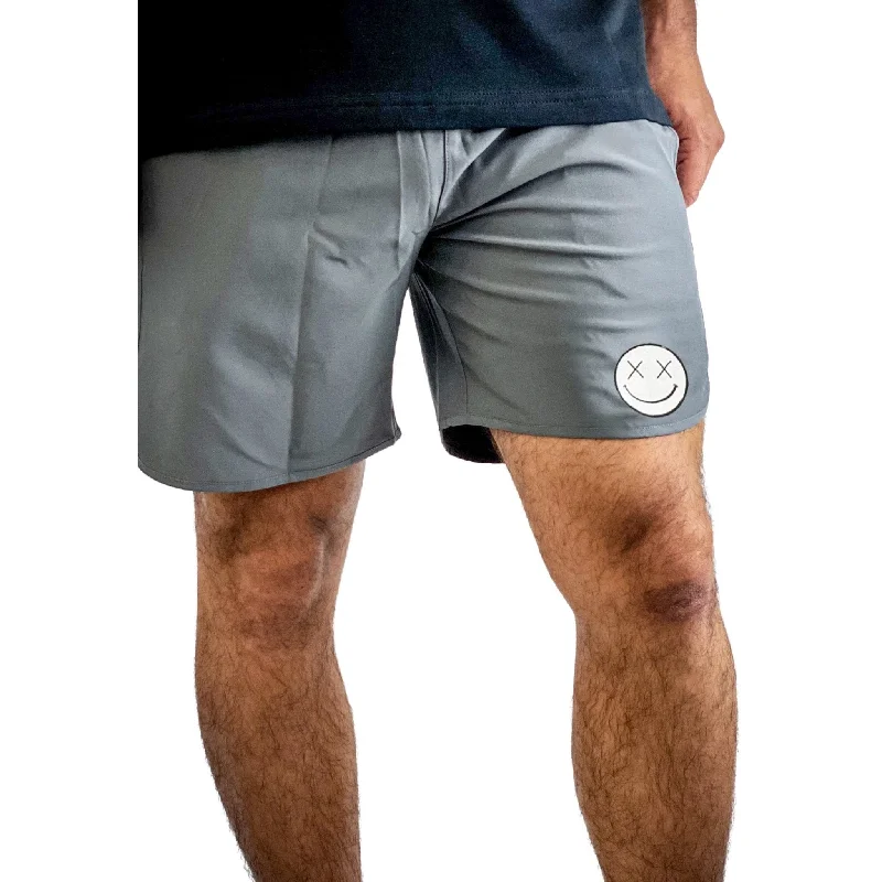 Price Slash Salty Savage Men’s “OG Basic Smile” Wave Cut Gym & Swim Shorts