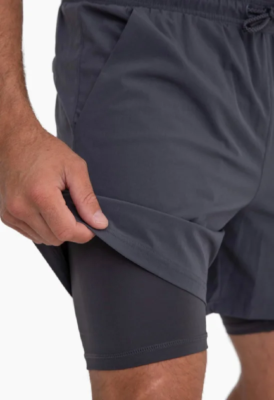 Limited Time Offer Salty Savage Men's “Spliced Smile” Lined Training Shorts